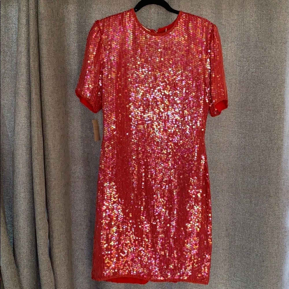 Scala Red Sequin Mini Dress
